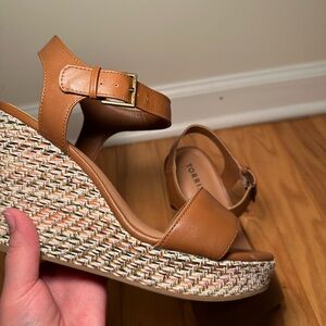 Torrid Brown Woven Wedges
